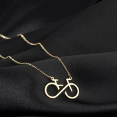 925 Ayar Gümüş Bisiklet Kolye Özel Tasarım thumbnail 1