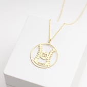 925 Ayar Gümüş Beyzbol Topu İsim Kolye Özel Tasarım thumbnail 3