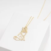 925 Ayar Gümüş Kurt Kolye Özel Tasarım thumbnail 3