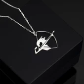 925 Ayar Gümüş Okçu Kolye Özel Tasarım thumbnail 1