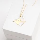 925 Ayar Gümüş Okçu Kolye Özel Tasarım thumbnail 2