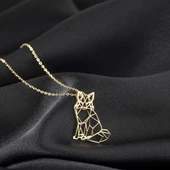 925 Ayar Gümüş Kurt Kolye Özel Tasarım thumbnail 1