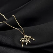 925 Ayar Gümüş Kağıt Uçak Kolye Özel Tasarım thumbnail 1