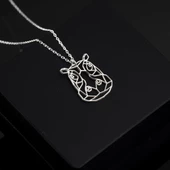 925 Ayar Gümüş Su Aygırı Kolye Özel Tasarım thumbnail 1
