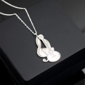 925 Ayar Gümüş Sol Anahtarlı Ve Gitar Kolye Özel Tasarım thumbnail 1