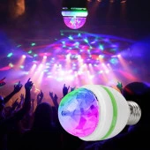 2 PCS DİSCO BALL LED LİGHT 2 ADET DİSKO IŞIĞI RGB DİSKO IŞIK TOPU AMPUL LED IŞIK DÖNEN DİSKO TOPU thumbnail 1