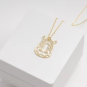 925 Ayar Gümüş Su Aygırı Kolye Özel Tasarım thumbnail 3