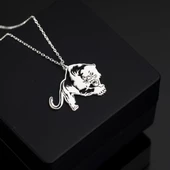 925 Ayar Gümüş Kamplan Figürlü Kolye Özel Tasarım thumbnail 1