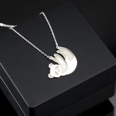 925 Ayar Gümüş Panda Kolye Özel Tasarım thumbnail 1