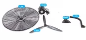 Ventus VS3010D Mega Boy 30" Vantilatör Sanayi Tipi 150W Duvar Tipi - 7