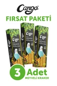 Cango Muhabbet Kuşu Krakeri Meyveli 81GR 3Lü - 1