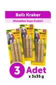 Bado Muhabbet Kuşu Krakeri Ballı 105Gr 3Lü - 1