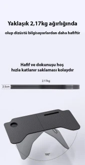 Coofbe Tesla Model 3 Model Y İçin Katlanabilir Sehpa Araç Tepsisi Tesla Bardak Ve Telefon Tutucu Stand - 5