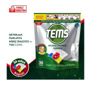 tems 4 ETKİLİ BULAŞIK MAKİNESİ KAPSÜL DETERJANI 36'LI - 1