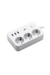 Jettpower 0370 Koruma Anahtarlı 3 Usb'li 2 Mt Uzatma Kablosu 2'li Paket - 1