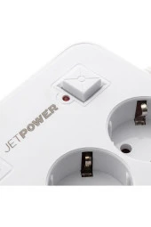 Jettpower 0370 Akım Korumalı 3 Usb'li 3'lü Grup Priz 2 M Uzatma Kablosu Beyaz - 3
