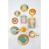 Lucky Art Eliana Bone Porselen Karışık Desenli Kavanoz 16 cm LYHD 588 - 2