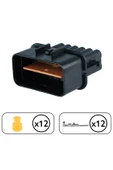 Bağlantı Soketi Dişi 12 Pin Kablosuz - 1