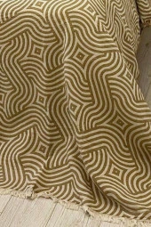 Zebra Müslin Çift Kişilik Saçaklı Pike Takımı 230x250 Kahve - 2