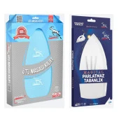 Gazella Ütü Altlığı + Ütü Masası Kılıfı Bezi 50 x 135 cm Mavi - 1