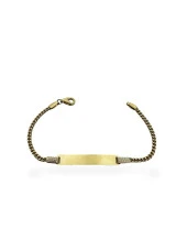 İsim Yazılı Çocuk Künyesi Gurmet Zincir 14 Ayar Altın Bileklik thumbnail 2