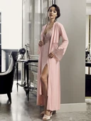 200 Kadın 6'lı Uzun Penye Gecelik Sabahlık Takım - 2