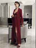 200 Kadın 6'lı Uzun Penye Gecelik Sabahlık Takım - 6