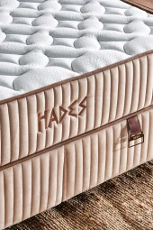 Hades Yatak 120x200 cm Tek Kişilik 30 cm Kalınlığında Paket Yaylı Lüks Yatak Orta Sert Krem Kumaş - 3