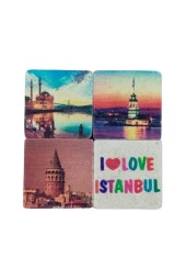 İstanbul Temalı Dörtlü Taş Magnet thumbnail 3