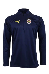 Fenerbahçe Orijinal 23/24 A Takım Hoca Yarım Fermuar Lacivert Çocuk Sweat Hediyelik Ahşap Kutulu - 2