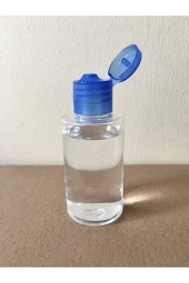 25 Adet 50 ml Mavi Fliptop Kapak Om62 Dezenfektan Kolonya Parfüm Boş Şişesi - 50 ml - 2