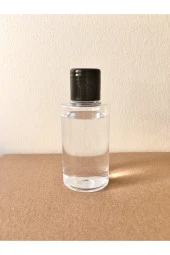 25 Adet 50 ml Siyah Fliptop Kapak Om62 Dezenfektan - Kolonya - Parfüm Boş Şişesi - 50 ml - 1