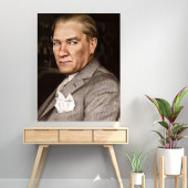 Büyük Lider Mustafa Kemal Atatürk Portresi Duvar Sticker 50 x 70 cm - 1