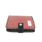 İNEK BASKILI ÖZEL TASARIM BORDO NUBUK CÜZDAN - 4