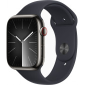 Apple Watch Seri 9 Gps + Cellular 45MM Graphite Paslanmaz Çelik Kasa Spor Kordon - S/m MRMV3TU/A (TEŞHİR ÜRÜN) - 1