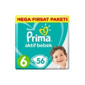 Prima Aktif Bebek 6 Beden Ekstra Large 56 Bebek Bezi - 1