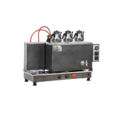 3 demlikli çay ocağı 3 Gözlü Gümüş Gri Boyalı Çay Kazanı Elektrik + Tüplü Çay Semaveri ETS sistemli - 3