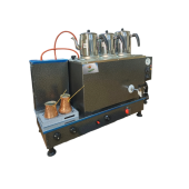 3 demlikli çay ocağı 3 Gözlü Gümüş Gri Boyalı Çay Kazanı Elektrik + Tüplü Çay Semaveri ETS sistemli - 6