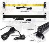 17 fonksiyonlu iç-dış kullanımlı çakar lamba 54cm sarı-sarı 12-30v thumbnail 5