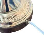 Royal Gold Metal Ayaklı Abajur Krem Hasır Kaplama Başlık Yatak Odası Abajur Salon Masa Lambası thumbnail 8