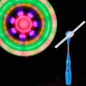 2 ADET MAVİ LED IŞIKLI DEĞİRMEN IŞIK SESLİ IŞIKLI UFO IŞIK 2 PCS BLUE FLASHİNG LİGHT UP LED SPİNNİNG thumbnail 1