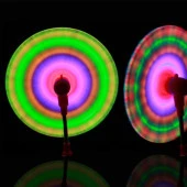 2 ADET MAVİ LED IŞIKLI DEĞİRMEN IŞIK SESLİ IŞIKLI UFO IŞIK 2 PCS BLUE FLASHİNG LİGHT UP LED SPİNNİNG thumbnail 3