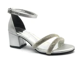 Mehtap Çift Şerit Taşlı 5 cm Kadın Topuklu Ayakkabı thumbnail 8