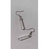 Şeffaf Renkli Beyaz Sedefli Parlak Gümüş Aksesuarlı Çubuk Şekilli Sallantılı Epoksi Küpe Hediyelik thumbnail 6