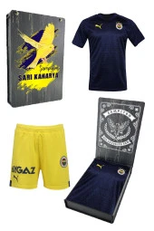 Fenerbahçe Orijinal A Takım Futbolcu Lacivert Antrenman Çocuk T-Shirt + Şort Set Hediyelik Kutulu thumbnail 1