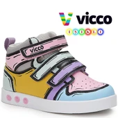 Vicco Dali Işıklı Ortopedik Taban Çocuk Boğazlı Spor Ayakkabı thumbnail 4