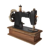 0716-EL YAPIMI DEKORATİF DİKİŞ MAKİNESİ MAVİ RENK - 3