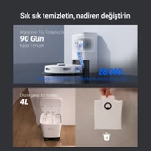 EZVIZ RE4 Plus Akıllı ve Paspaslı Robot Süpürge - 4000 Pa Vakum Gücü, Otomatik Çöp Boşaltma ve Şarj, Halı Algılama - 2