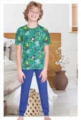 Desenli Kısa Kollu Erkek Çocuk Pijama Takım - 2