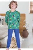 Desenli Erkek Çocuk Pijama Takım ST07713 thumbnail 1